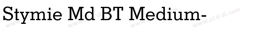 Stymie Md BT Medium字体转换 Stymie Md BT Medium字体转换